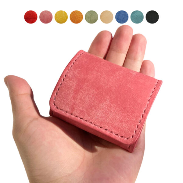 マヤショルダーで作るコインケースの使いやすい形「ボックスコインケース」|手縫いの革小物