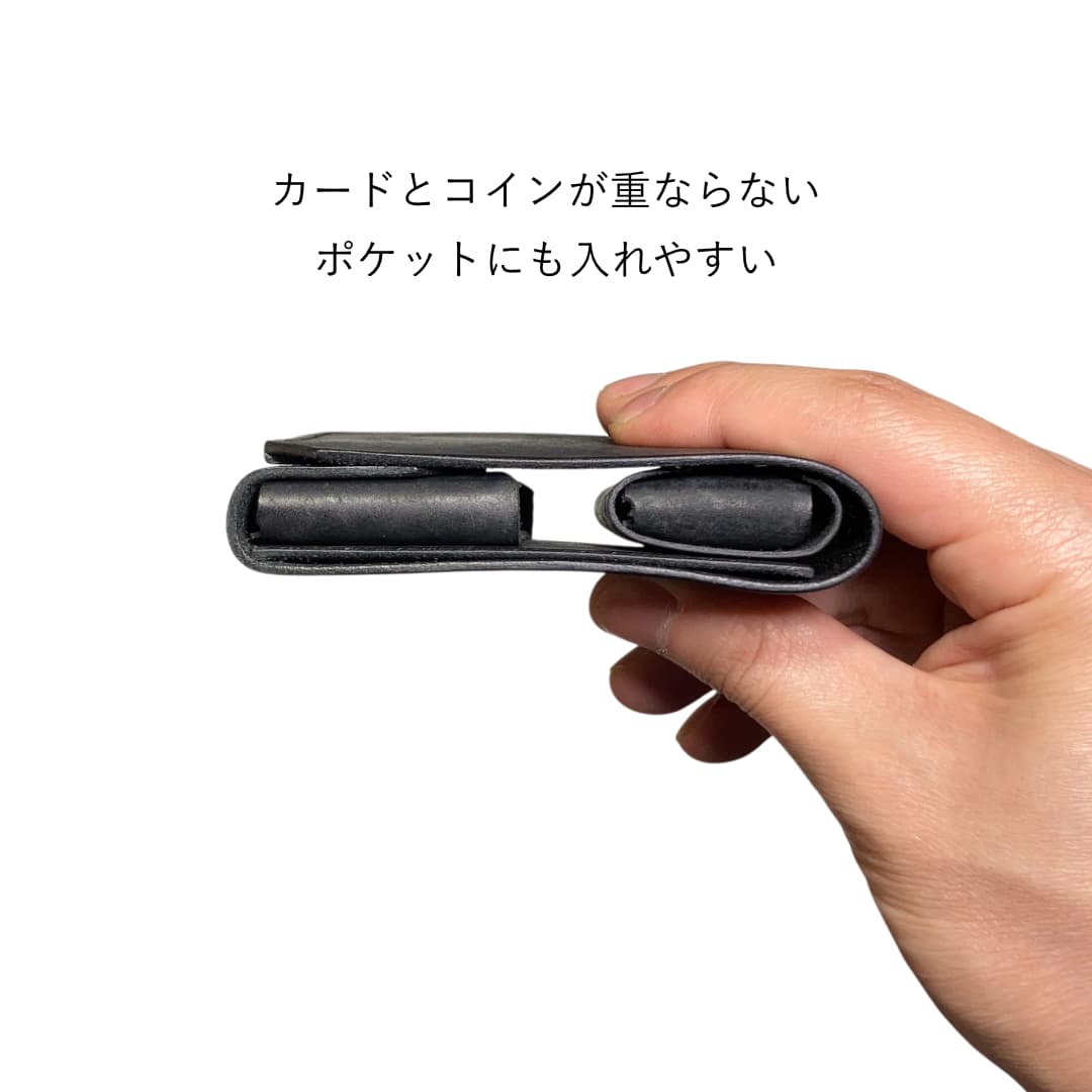お札を折らないミニマリスト財布 厚み