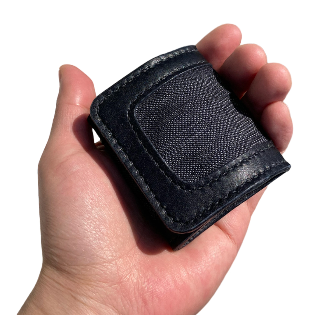 岡山デニムボックス型コインケース 国産本革手縫い メイン
