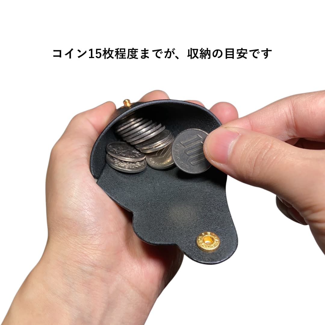 ハート型コインケース イタリアンレザー マヤショルダー 使用イメージ