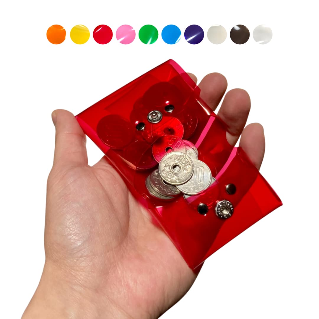 クリアコインケース 中身が見える透明小銭入れ ふっくらシルエット メイン