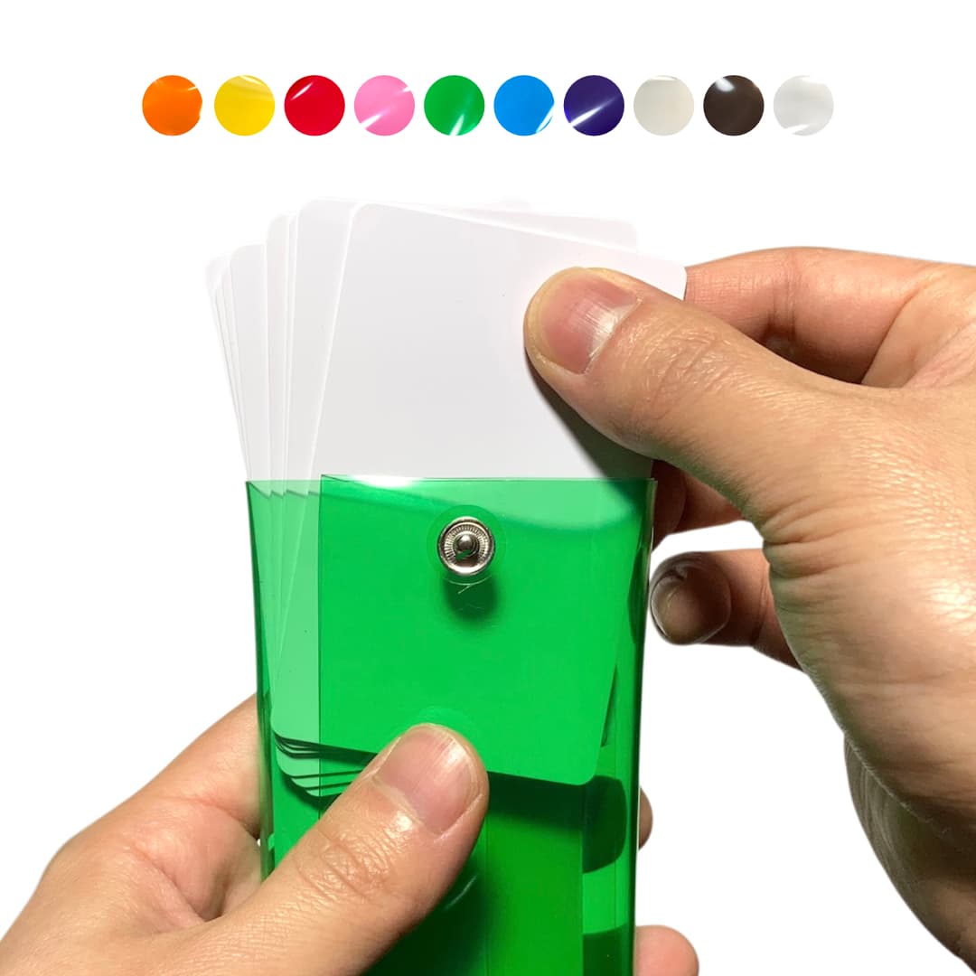 透明PVCカードケース シングルボタン付き ミニマリスト向け財布 メイン画像