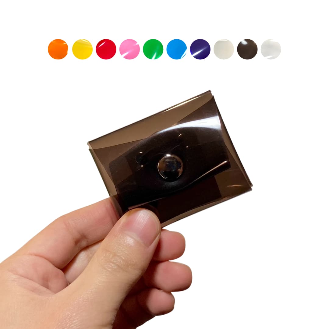 クリアミニコインケース 透明小銭入れ コンパクト メイン画像