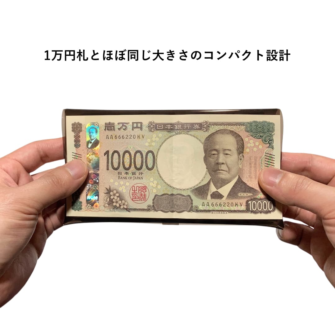 透明長財布 お札とカード専用 クリアウォレット キャッシュレス財布 サイズ感