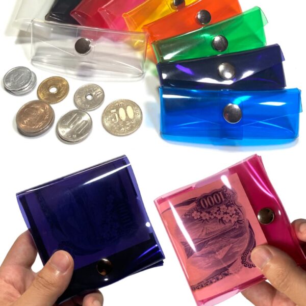 透明なミニ財布とコインケース2種類のセット｜クリアウォレットシリーズのおすすめアイテム
