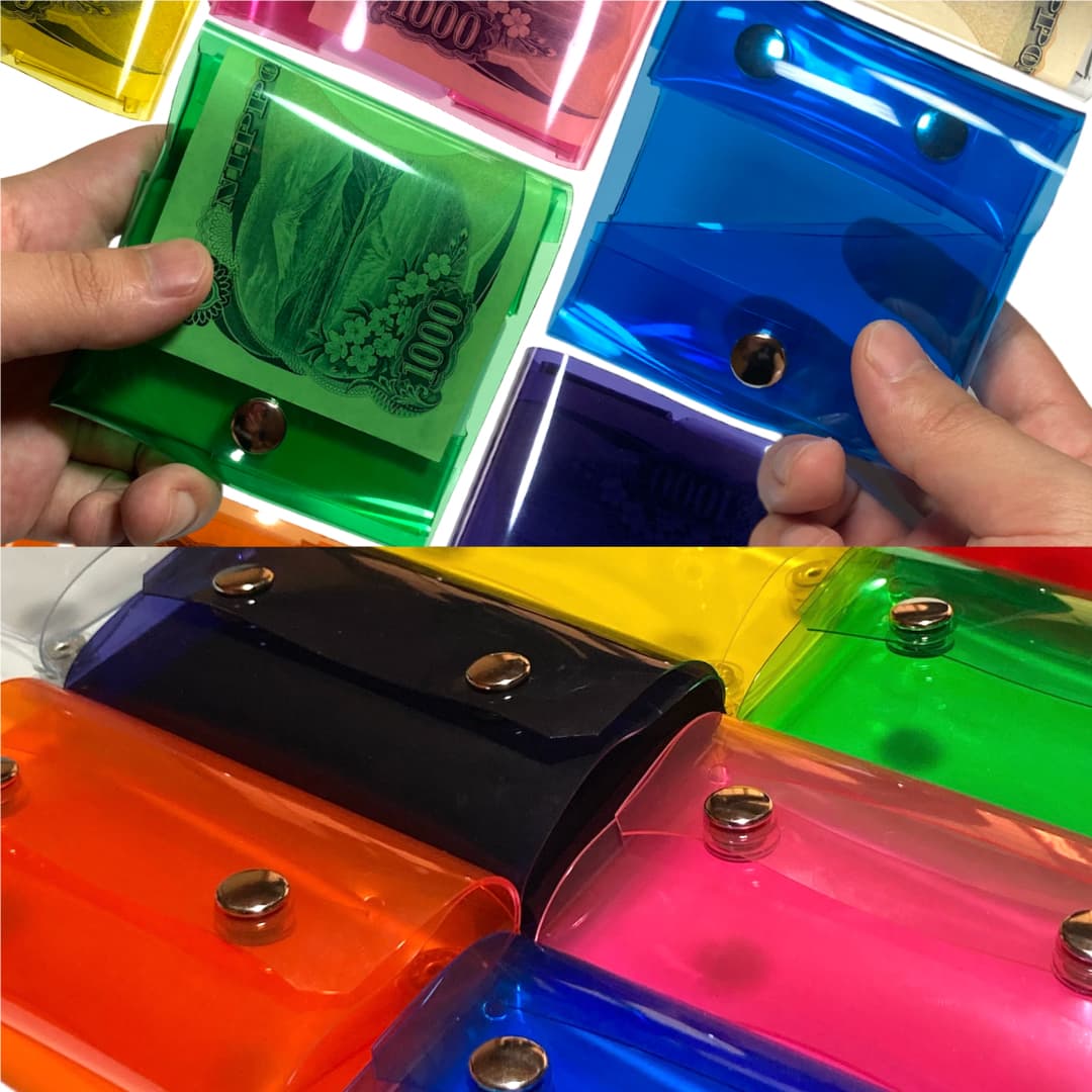クリアミニウォレットとカードケースのセット