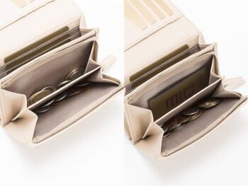 ソフトメッシュ 中L字ファスナー二つ折り財布|micより