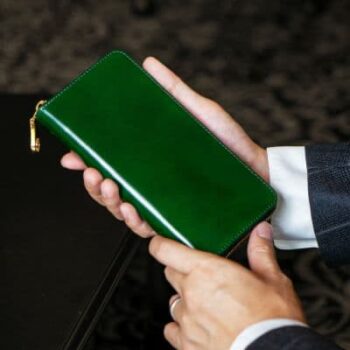 アニリンコードバン ラウンドファスナー長財布|チマブエより