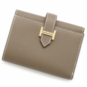 エルメス 三つ折り財布 ベアンコンビネ エトゥープ_ゴールド金具 |ギャラリーレアより