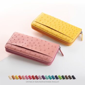 オーストリッチ ラウンドファスナー 長財布 レディース 4FA|三京商会より