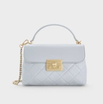 Alva アルヴァ キルトチェーンストラップトップハンドルバッグ ｜チャールズアンドキースより