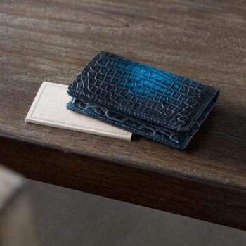 ナイルクロコダイル 手染め名刺入れ｜メンズレザーストアより