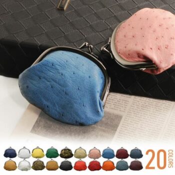 オーストリッチ がま口 財布 日本製 レディース 全20色 4FA|三京商会より