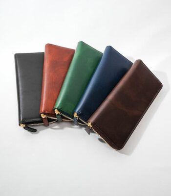 ラウンドファスナーハニーセル長財布｜シラサギレザー｜キプリスより