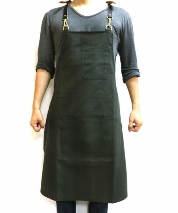 レザー × コットンサージ エプロン|sotより