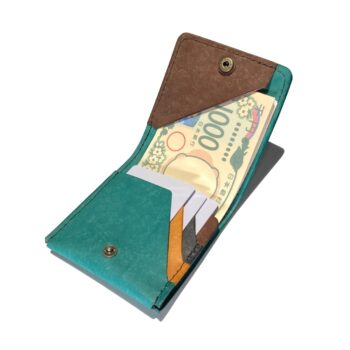 お札とカードだけの縦型二つ折り財布 メイン画像