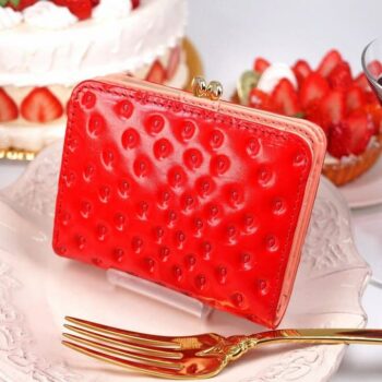 いちご柄財布 ハンドメイド ミンネ